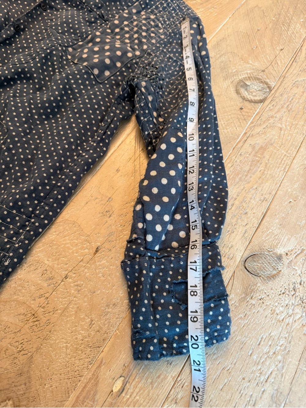 Magnolia Pearl Indigo Polka Dot Henry Top 926 Charlie OS NWOT - Picture 13 of 16